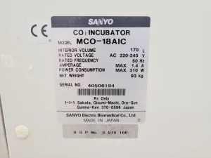 Sanyo MCO-18AIC CO2 Incubator, 17 of 19