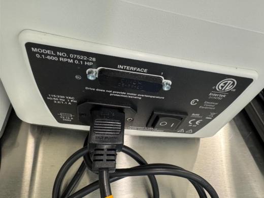 Cole Parmer MasterFlex L/S 07522-28 Peristaltic Pump with Easy-Load II Pump Head-cover