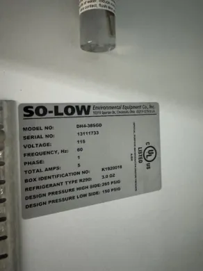 So-Low DH4-38SGD Double Door Glass Laboratory Refrigerator