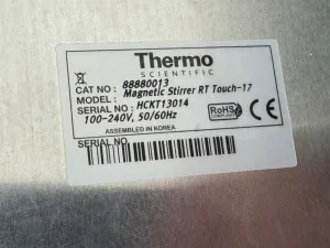 Thermo Scientific Magnetic Stirrer RT Touch-17 Laboratory Magnetic Stirrer (Qty 2), 4 of 4