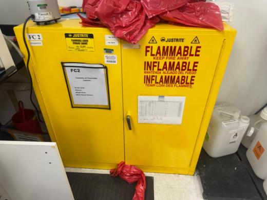 Justrite Model 25300 30-Gallon Flammable Liquid Storage Cabinet, FM Approved, UL Listed-cover