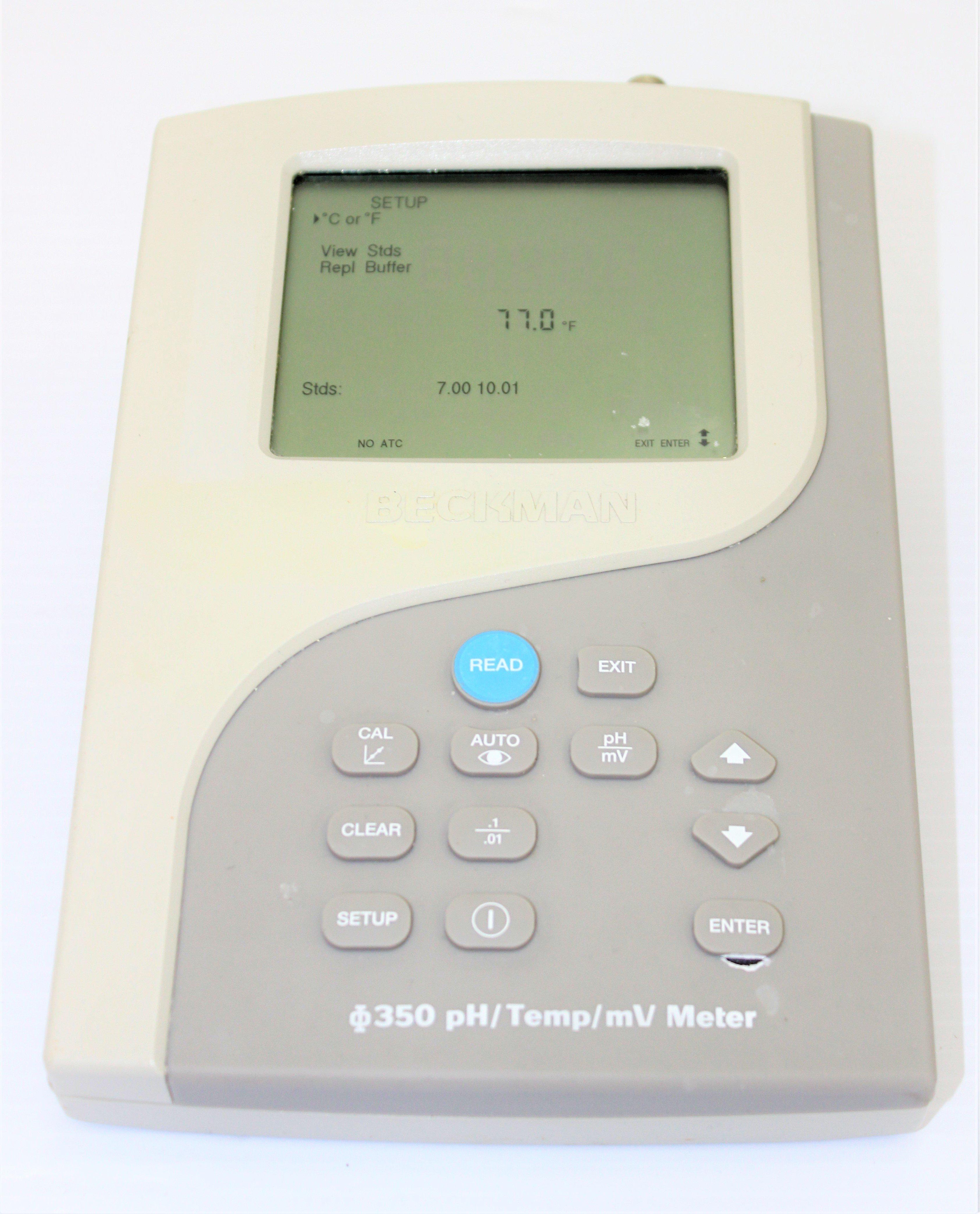 Beckman Coulter 350 Digital pH, Temperature, and mV Meter for Laboratory and Field Analysis