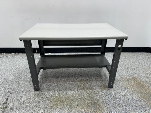 Uline 4' Steel Frame Packing Table with Adjustable Shelving-cover