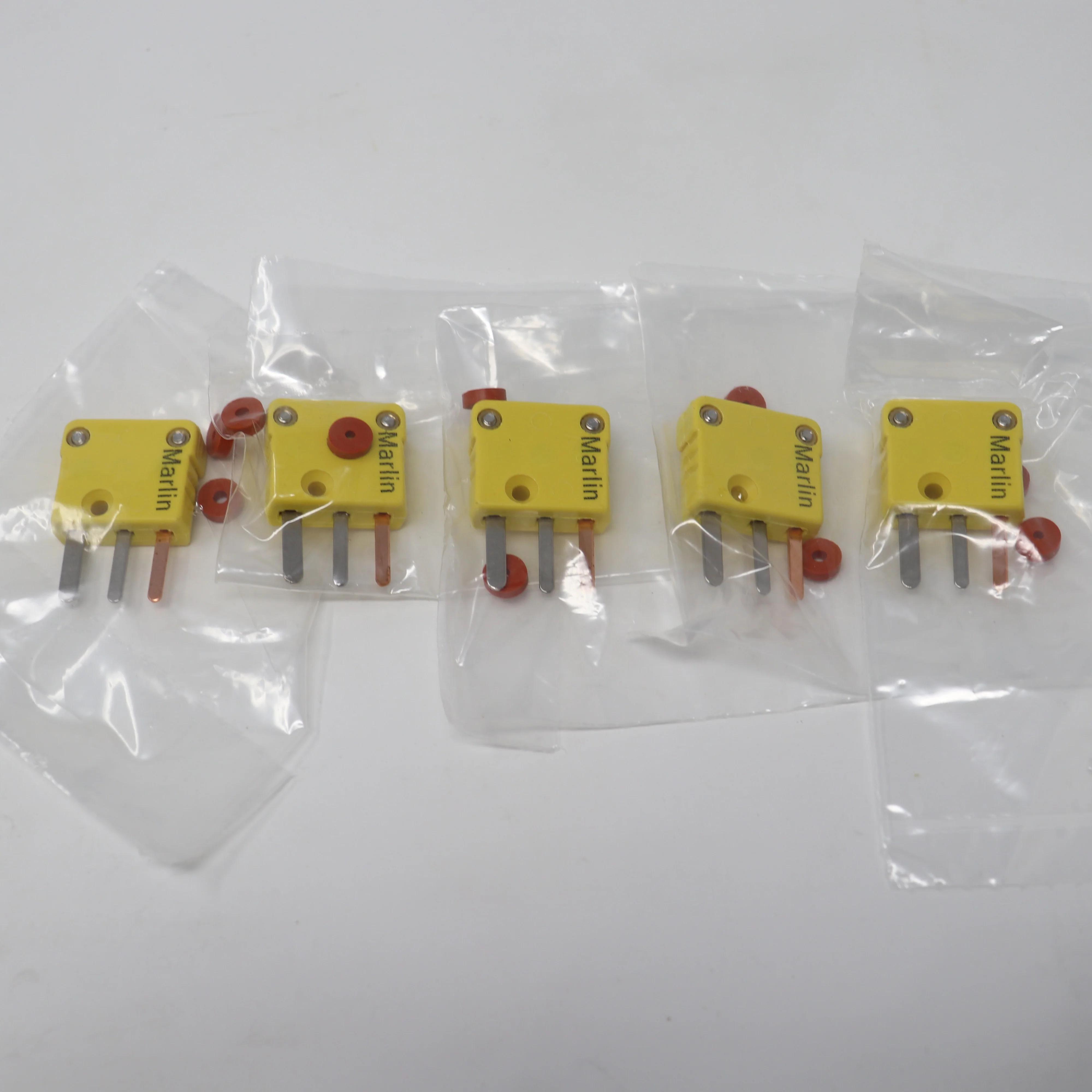Marlin 1261-K Type K 3 Pole Mini Thermocouple Plug – 5 Pack