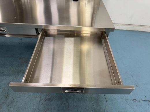 Stainless Steel 6-Foot Laboratory Workstation with Integrated Shelving and Drawer Storage-cover