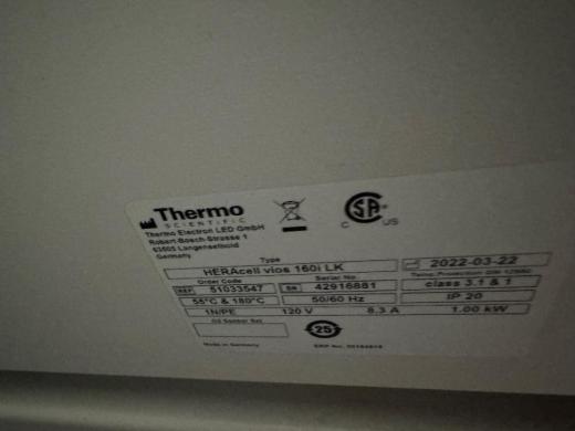 Thermo Fisher Scientific HERAcell Vios 160i LK Double Stack CO2 Incubator with Touchscreen Control-cover