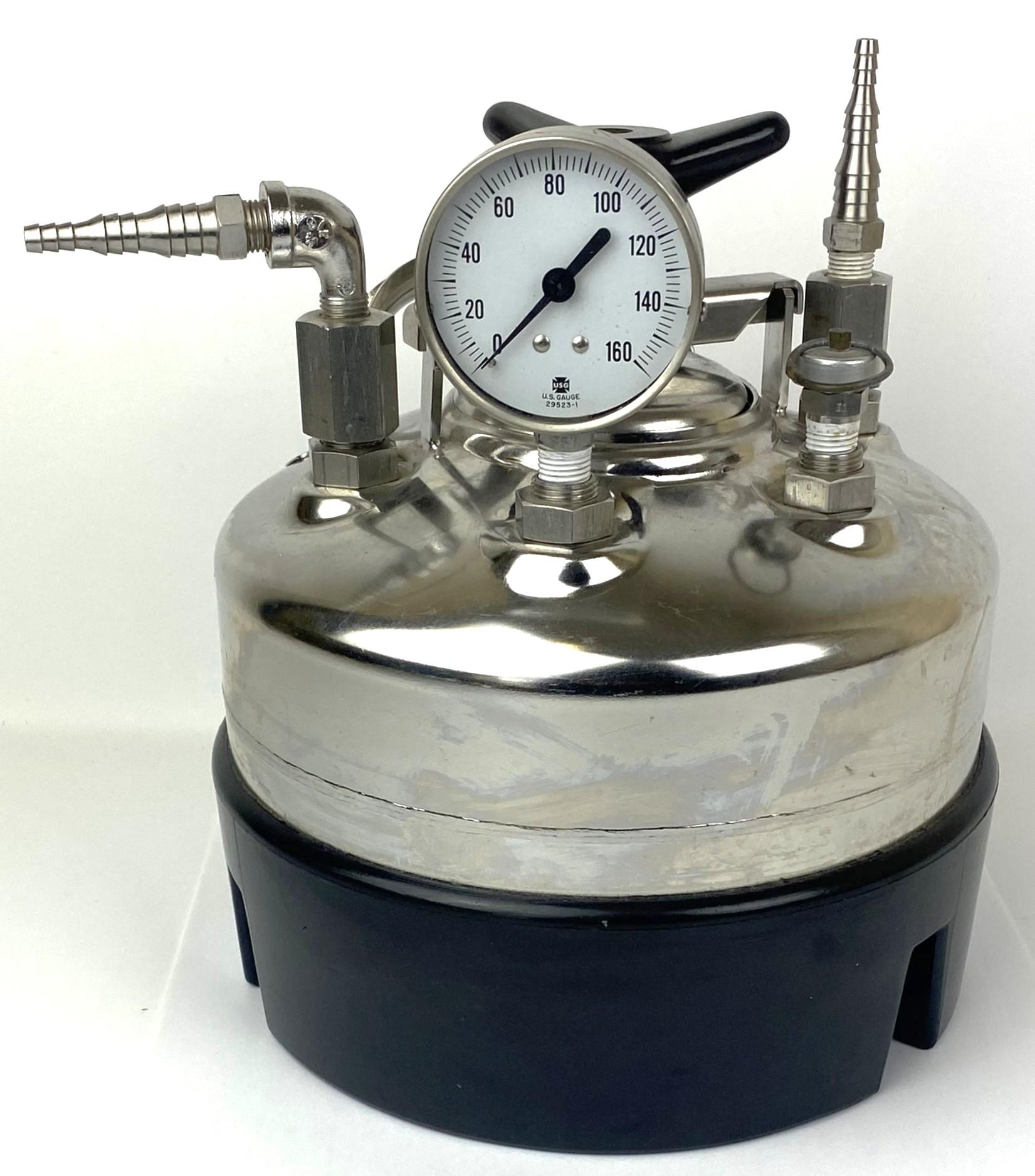 Alloy Products Stainless Steel 5L Pressure Vessel, 100psi, ASME-UM Compliant