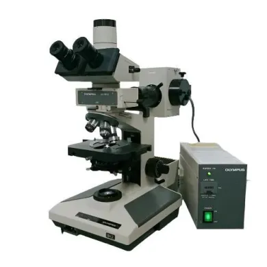 Olympus BH2 Microscope with Fluorescence and SPlan Objectives