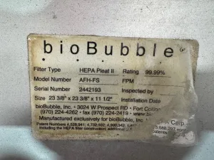 Bio Bubble AFH-FS Air Shower, 3 of 3