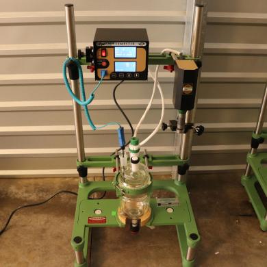 Chemglass 500mL Jacketed Glass Process Reactor Fermenter Vessel-cover
