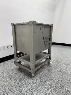 Sartorius Stedim Palletank 200L Stainless Steel Stackable Storage Tank with Casters-cover