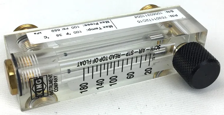 King Instrument 7530 Series 50mm Rotameter with 316L Stainless Steel Internals