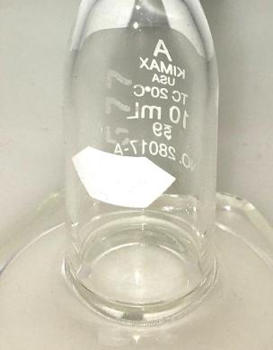 Kimble 28017A-10 KIMAX Class A 10mL Micro Volumetric Flask with Stopper-cover