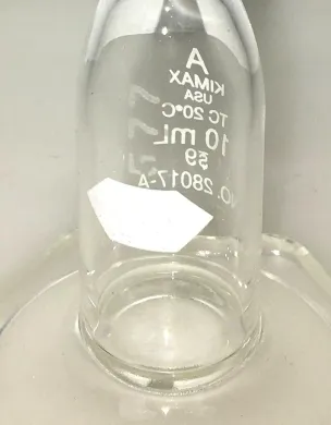 Kimble 28017A-10 KIMAX Class A 10mL Micro Volumetric Flask with Stopper