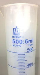 Nalgene 3662-0500 500mL Polypropylene Graduated Cylinder with Blue Base, 8 of 8
