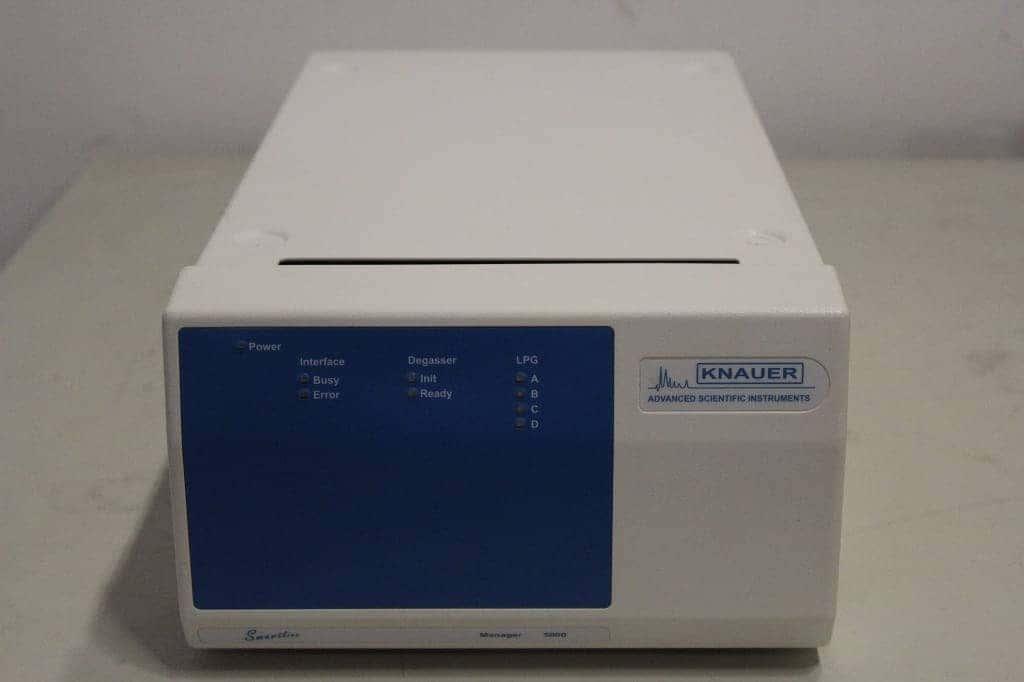 Knauer Smartline 5000 HPLC System with UV Detector 2600, Pump 1000, Jetstream 2 Plus Thermostat, and Spark Triathlon 900 Autosampler