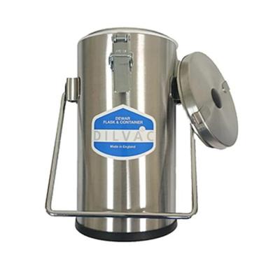 Scilogex 2 Liter Stainless Steel Cased Dewar Flask with Lid Clips and Handle-cover