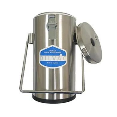Scilogex 1 Liter Stainless Steel Cased Dewar Flask with Lid Clips and Handle