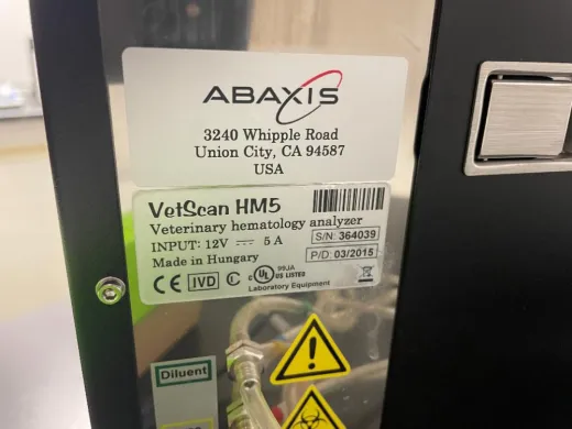 Abaxis VetScan HM5 Automated Veterinary Hematology Analyzer