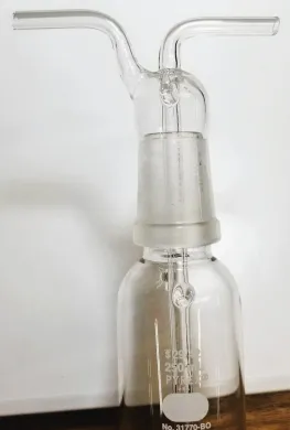 Corning PYREX 31770-BO 250mL Gas Washing Bottle with Standard Taper Stopper