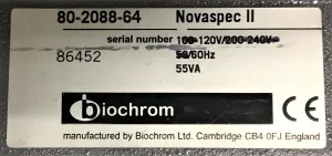 Biochrom Novaspec II Visible Spectrophotometer (325–900 nm), 7 of 7