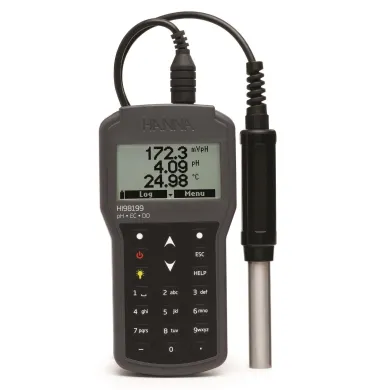 Hanna HI 98199 Portable Multiparameter pH/EC/DO Meter with Data Logger