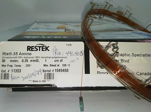 Restek Rtx-35 Amine Capillary Column 30M x 0.25mm x 1µm-cover