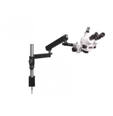 EMZ-5TR Trinocular Zoom Stereo Microscope with Articulated Arm Table Clamp Stand