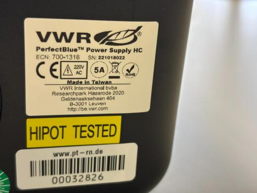 VWR Perfect Blue Power Supply HC-cover