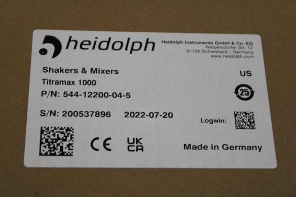 Heidolph Titramax 1000 Incubator Shaker 115V Unused with Warranty-cover