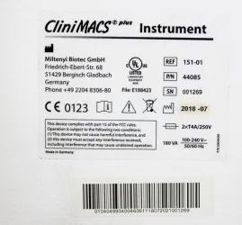 Miltenyi Biotec CliniMACS Cell Sorting Instrument, 100V-240V, 50/60Hz, 3 of 12