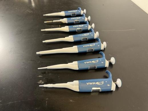 VWR Manual Single Channel Pipettes, Lot of 7-cover