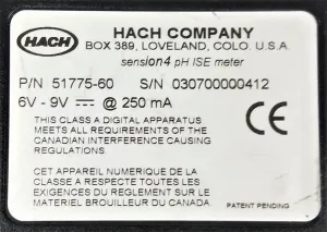 Hach SensION 4 Portable pH-ISE Meter with Electrode Support, 9 of 9