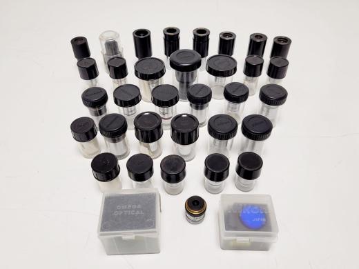 Job Lot of Mixed Microscope Objectives for Optical and Fluorescence Microscopy-cover
