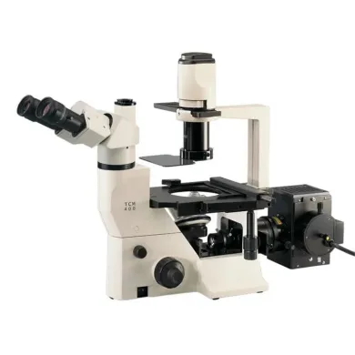 Labomed TCM400 Binocular Inverted Phase Microscope with LED Fluorescence Attachment