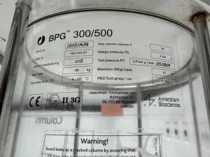 GE Amersham BPG 300 500 Preparative Chromatography Column System, 3 of 3