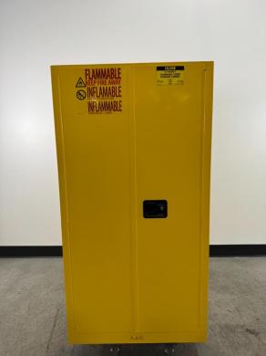 Uline 60 Gallon Single-Door Flammable Liquid Storage Cabinet with Hazard Labeling-cover