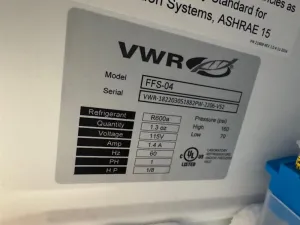 VWR Undercounter Freezer, 2 of 2