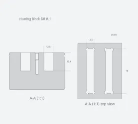 IKA DB 8.1 Cuvettes 2 x 6  Dry Block (12.5 mm cuvettes), 2 of 2