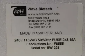 Wave Biotech Fully-Automated Sterile Tube Fuser for Aseptic Tubing Connections, 3 of 3