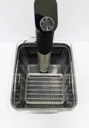 VESKE 0535 Sous Vide Container 12 Qt with Lid, Stainless Steel Rack & Neoprene Sleeve, 8 of 11