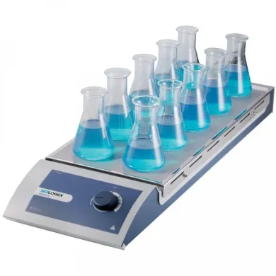 Scilogex MS-M-S10 10-Place Analog Magnetic Stirrer with Stainless Steel Plate, Stirrers