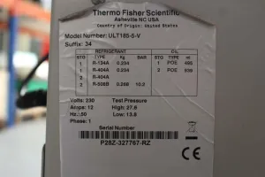 Thermo ULT185-5-V -80°C Ultra Low Temperature Freezer, 4 of 4