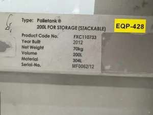Sartorius Stedim Palletank 200L Stainless Steel Bioprocess Storage and Shipping Container, 3 of 4