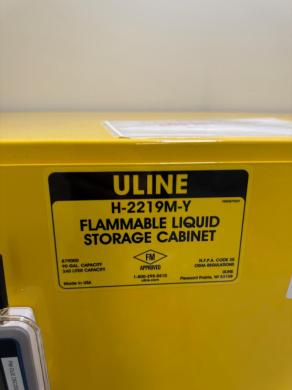 ULINE Model 879000 90 Gallon FM-Approved Flammable Liquid Storage Cabinet-cover