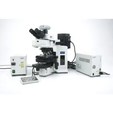 Olympus BX61 Automated Fluorescence Microscope with DIC and UplanApo Objectives