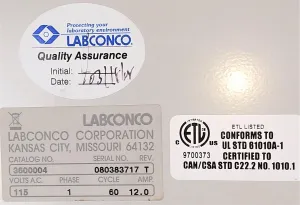 Labconco Purifier 3600004 Horizontal Clean Bench Hood, 10 of 11