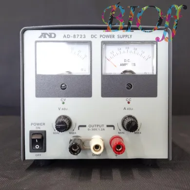A&D AD-8723 DC Stabilized Power Supply 0–30V 0–1.5A Slim Benchtop Model