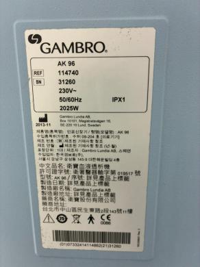 Gambro AK-96 Hemodialysis Machine for Clinical Renal Replacement Therapy-cover