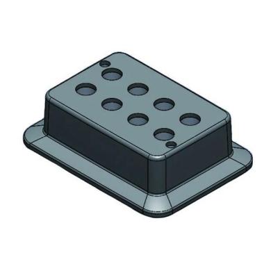 Scilogex Block for 5mL Tubes, 8-Hole, Model 18900240-cover